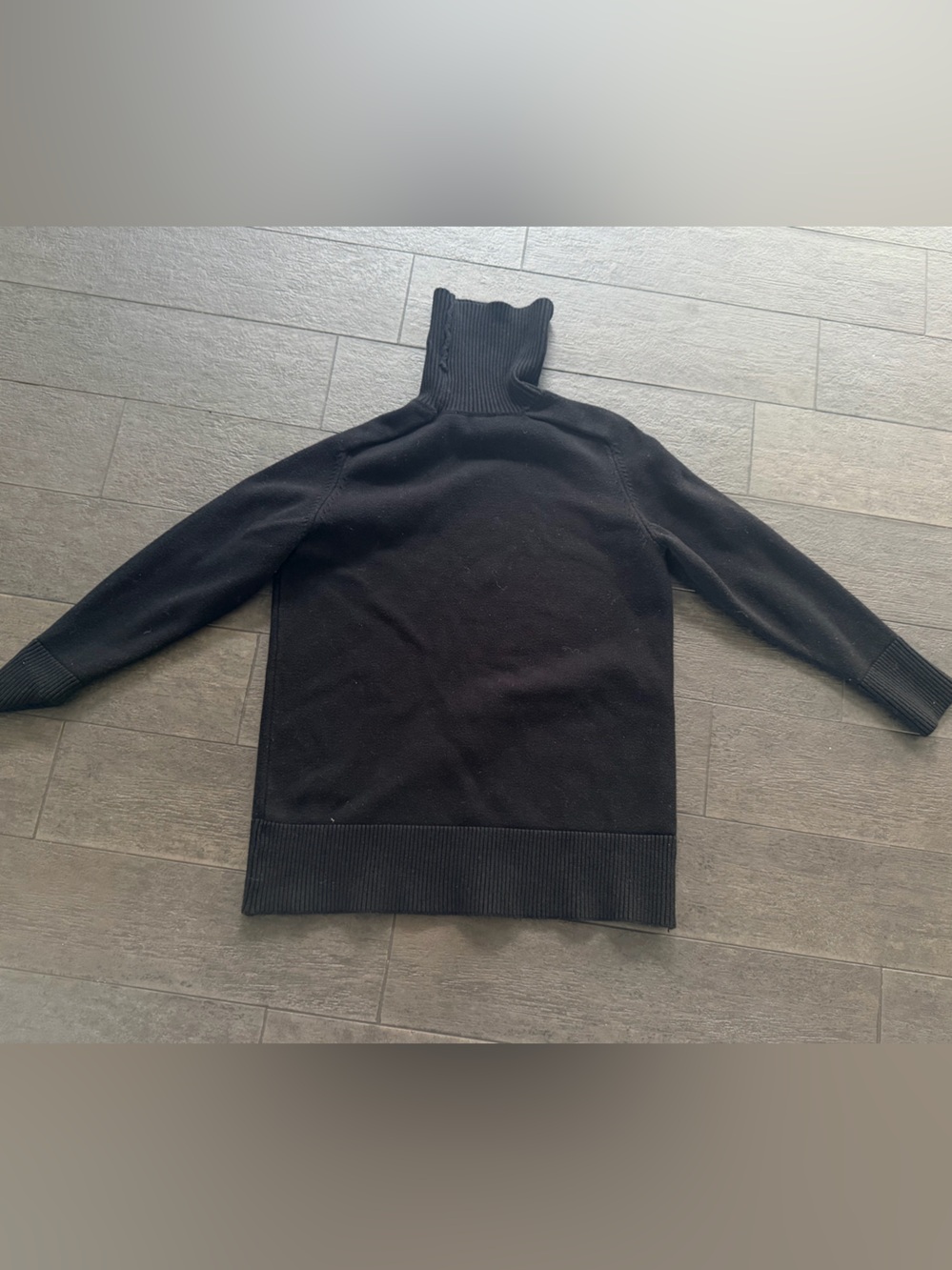 Zara Black Turtleneck Knit Sweater
